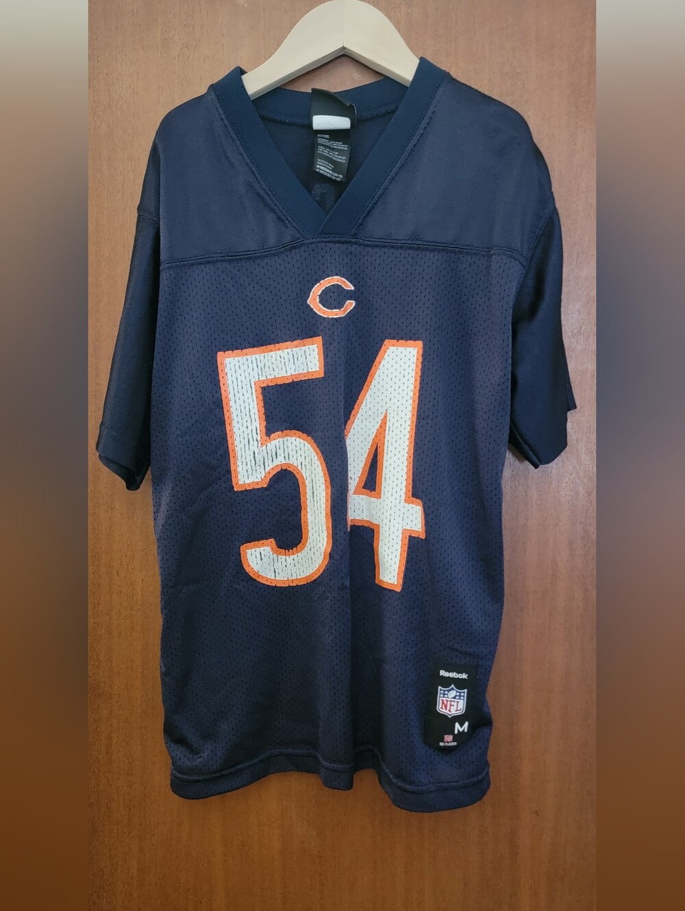 Reebok Brian Urlacher #54 Chicago Bears NFL Jersey Boys Youth M Navy